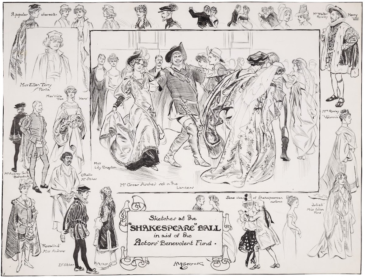 Sketches at the Shakespeare Ball in aid of the Actors Benevolent Fund 1905