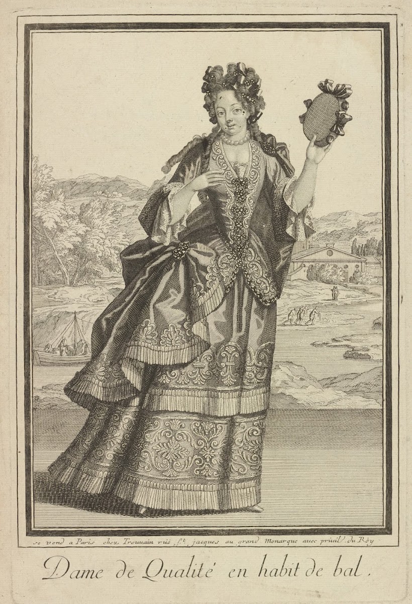 Dame de qualité en habit de bal 1690 1699