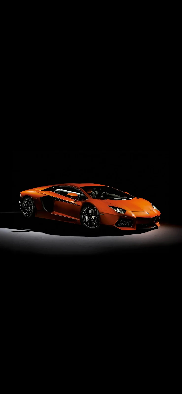 Orange Lamborghini Aventador Studio Shot - Automotive Studio Photography 2K iPhone Wallpaper (1772x3839)
