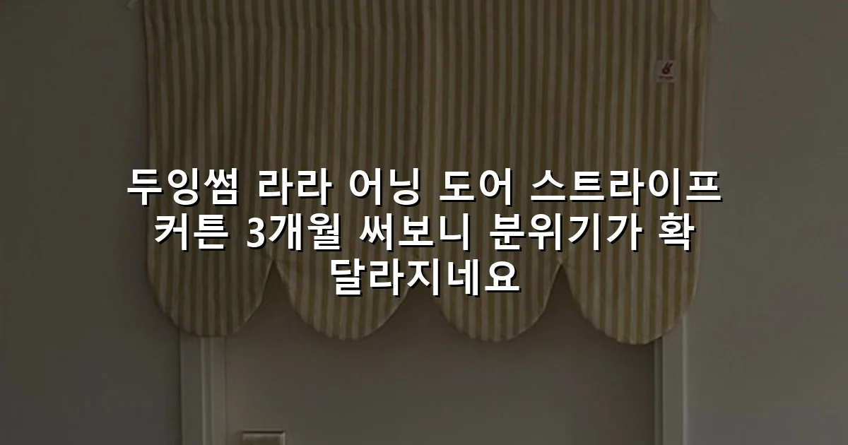 두잉썸 라라 어닝 도어 스트라이프 커튼 3개월 써보니 분위기가 확 달라지네요