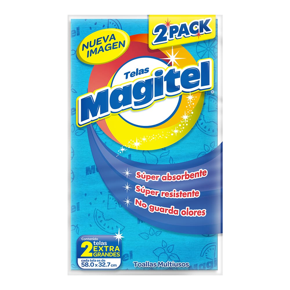 Toallas para limpieza multiusos Magitel™ color variable, 2 piezas