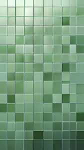 Reflective Green Glass Mosaic Tile Grid Texture Pattern
