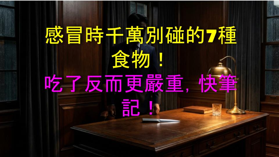 感冒時千萬別碰的7種食物！吃了反而更嚴重，快筆記！