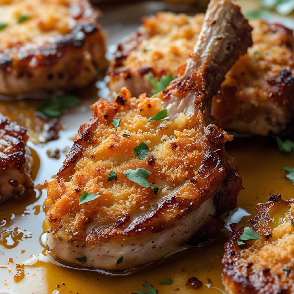 Crispy Parmesan Crusted Pork Chops - Easy & Delicious Weeknight Dinner