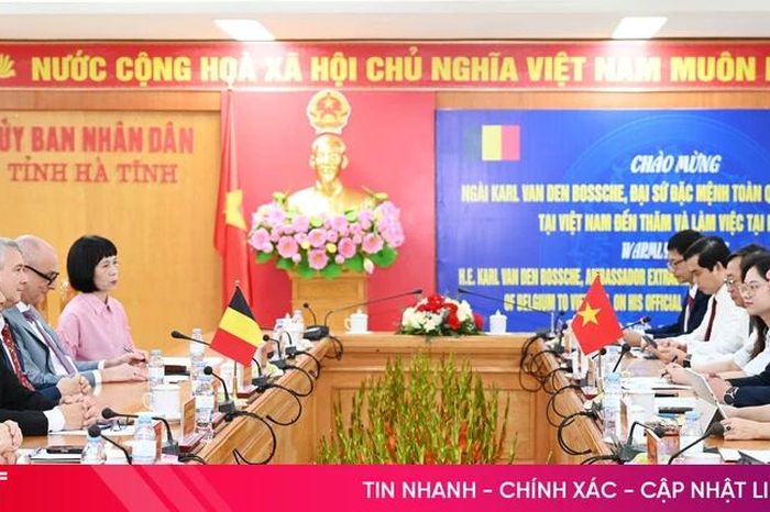 Đại sứ đặc mệnh toàn quyền Vương quốc Bỉ thăm và làm việc tại Hà Tĩnh - Báo Hà Tĩnh