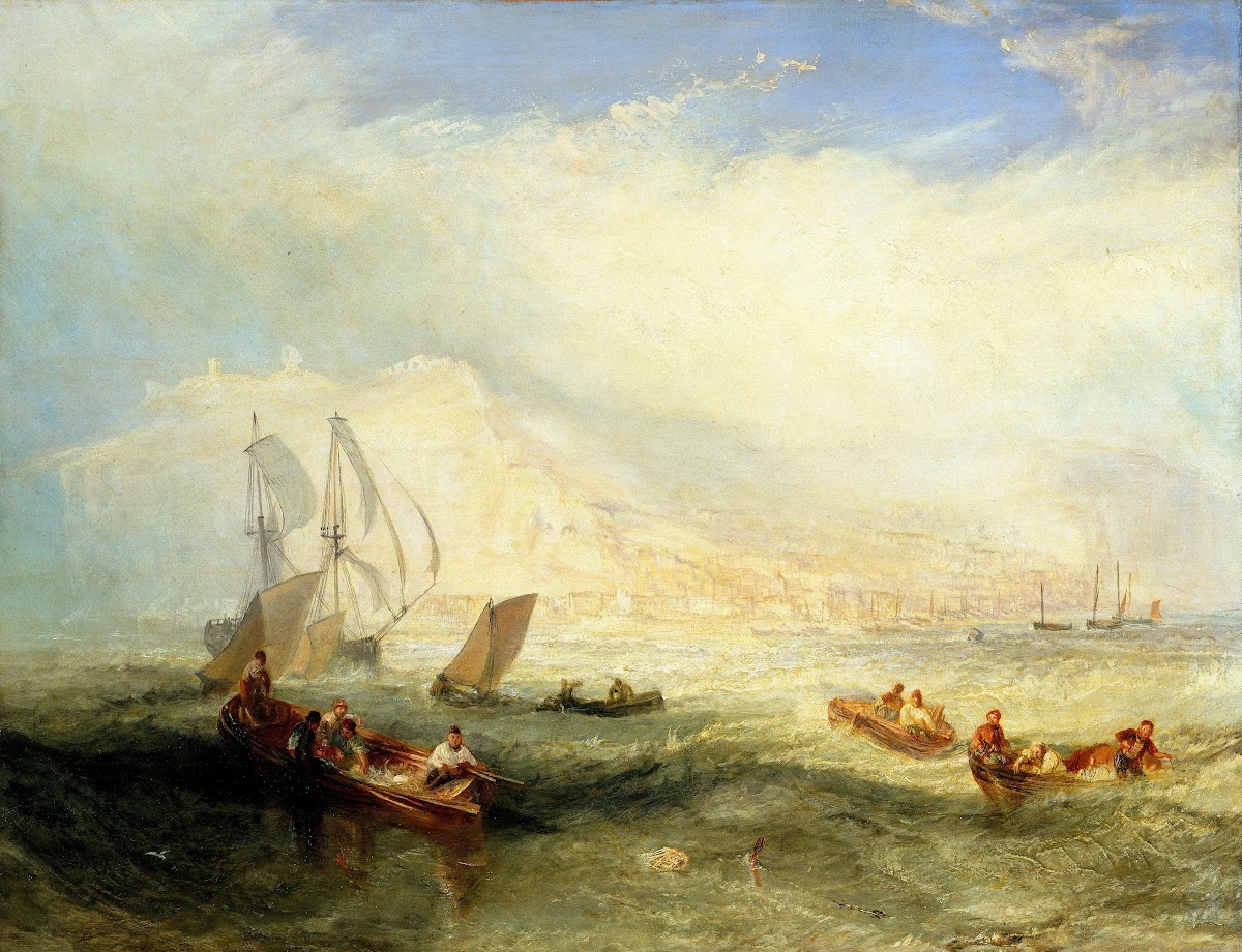 Line Fishing Off Hastings ca 1835