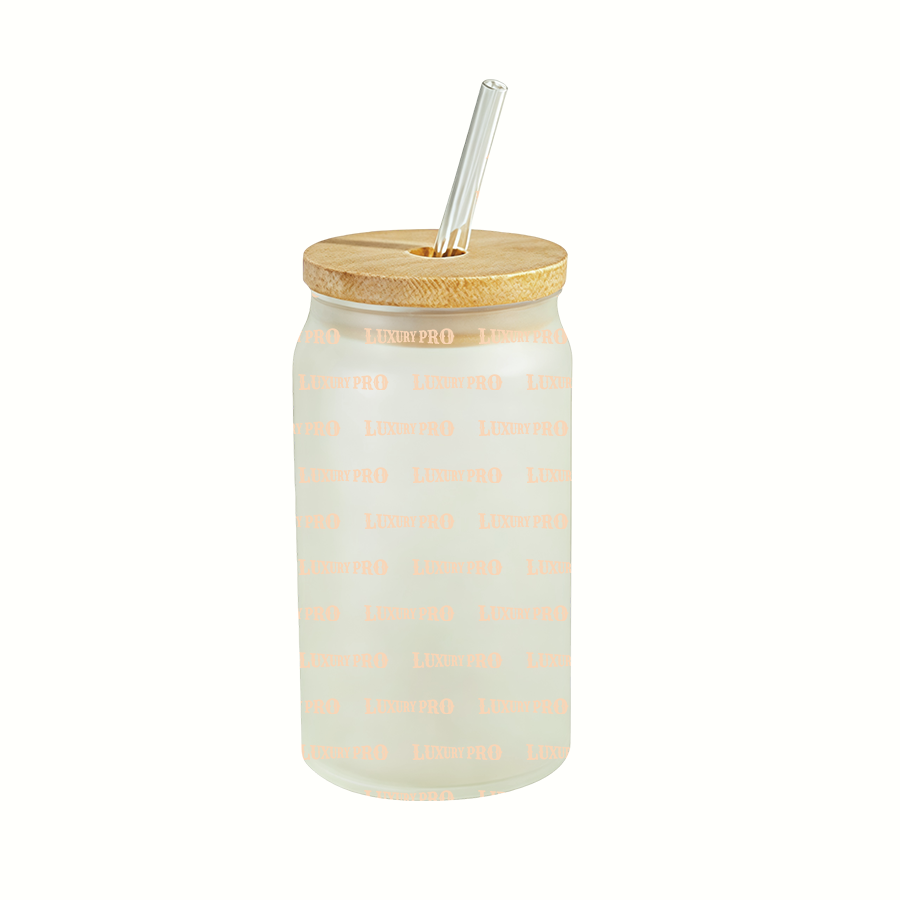 Frosted glass cup