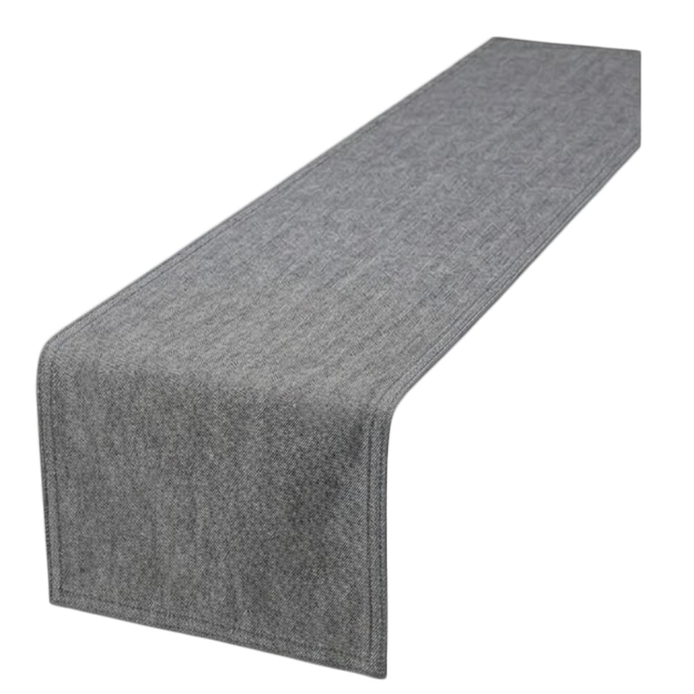 Camino de mesa de poliéster Blancos Pileso™ 180 x 42 cm, color gris