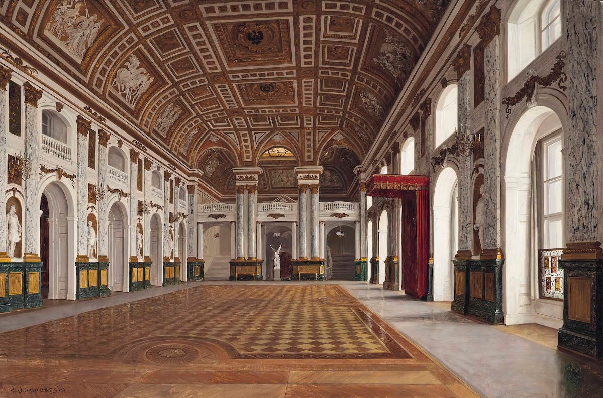 The Marble room of the Royal Palace Berlin 19th Century