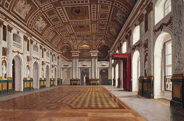 The Marble room of the Royal Palace Berlin 19th Century