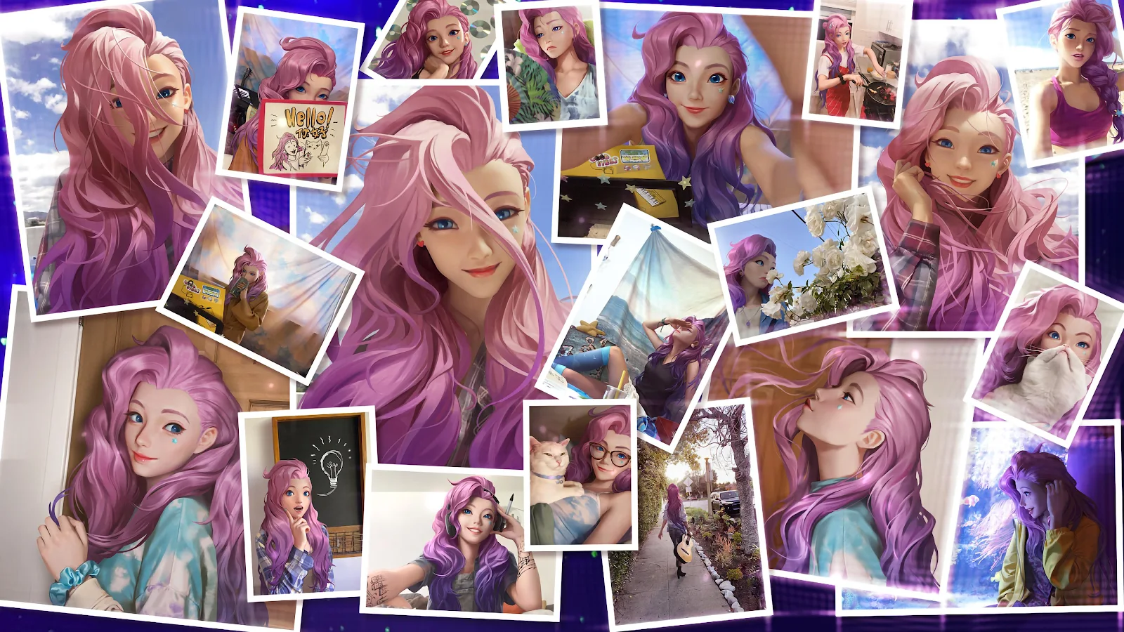 Seraphine's Everyday Photo Collage - Digital Photo Collage 4K Wallpaper (3840x2160)