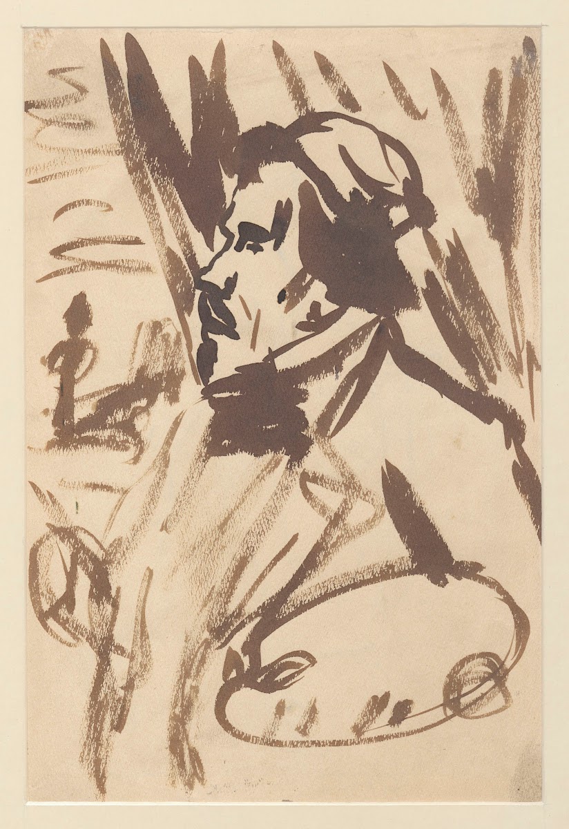 Drawing acc to Delacroixs self portrait 1930