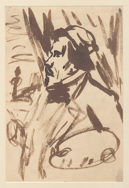 Drawing acc to Delacroixs self portrait 1930
