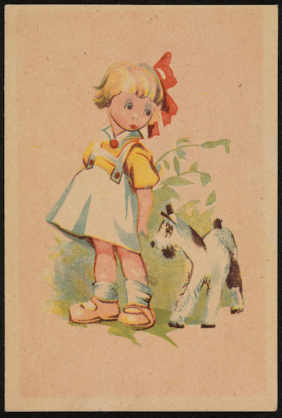 Girl with a dog 20th century