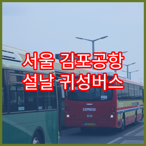 서울 김포공항 설날 귀성버스 예매 일정 및 비행기 환승안내
