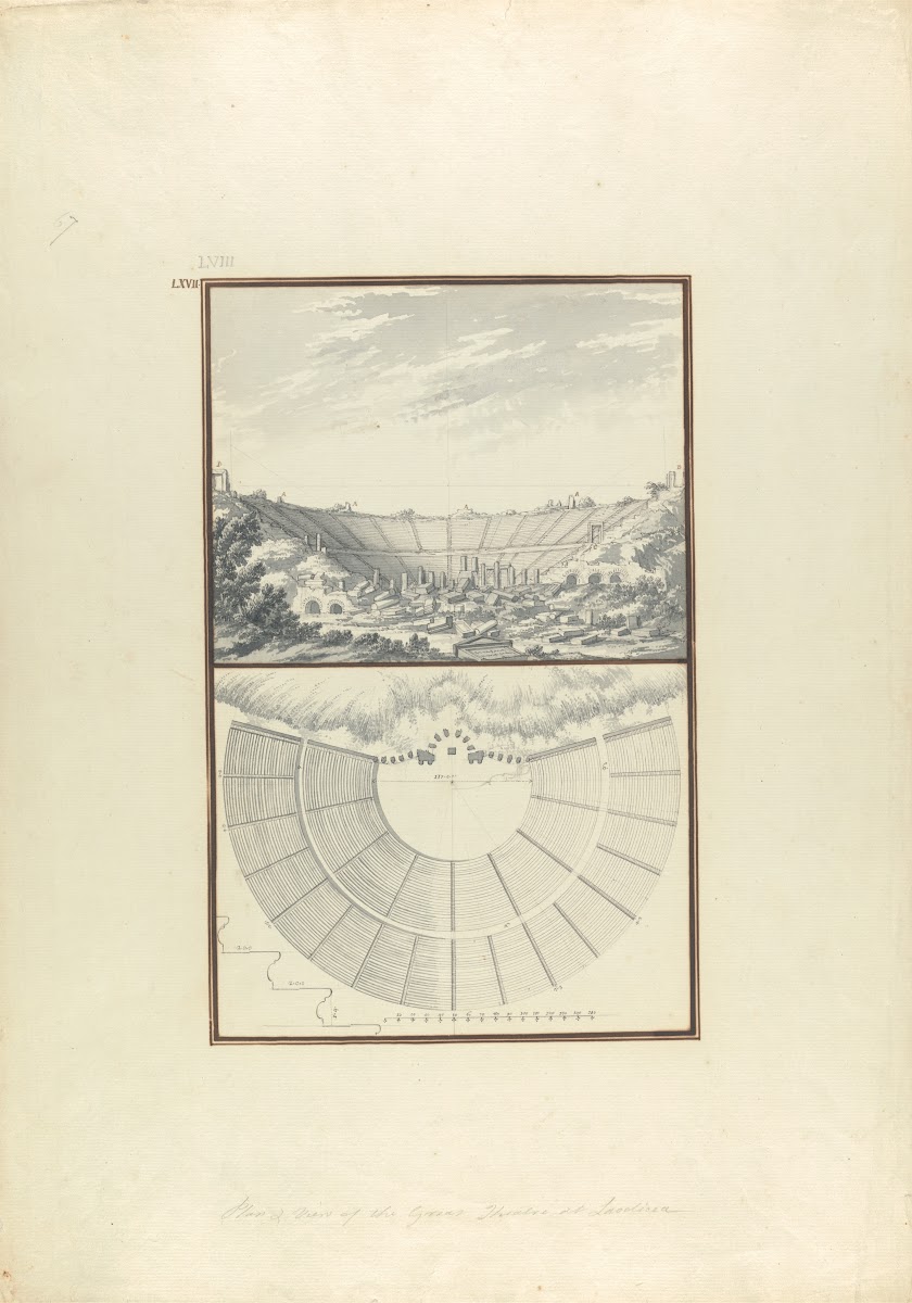 Plan and View of the Third Theater at Laodicea ca 1750