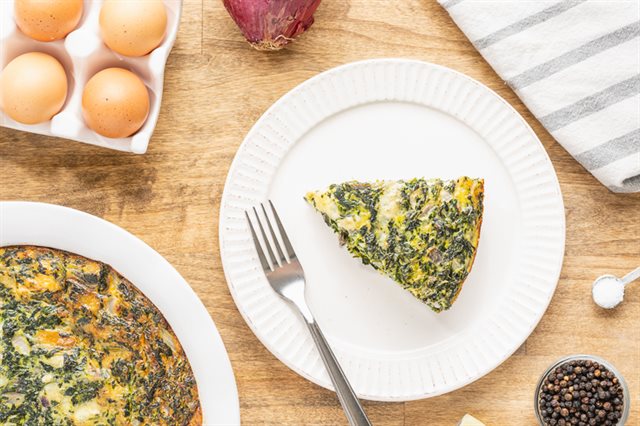 Bánh Quiche Rau Chân Vịt Kiểu Pháp