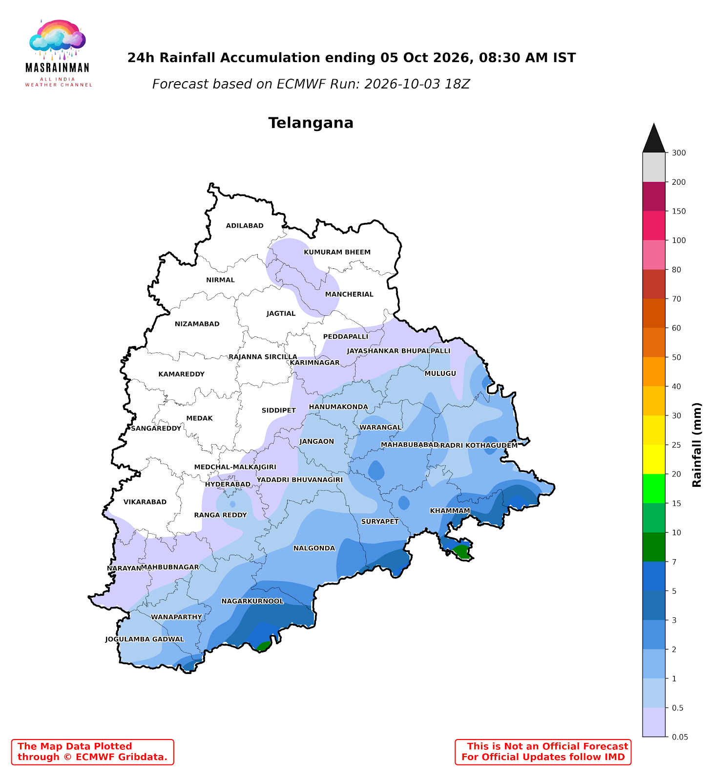 Telangana - MasRainMan Weather