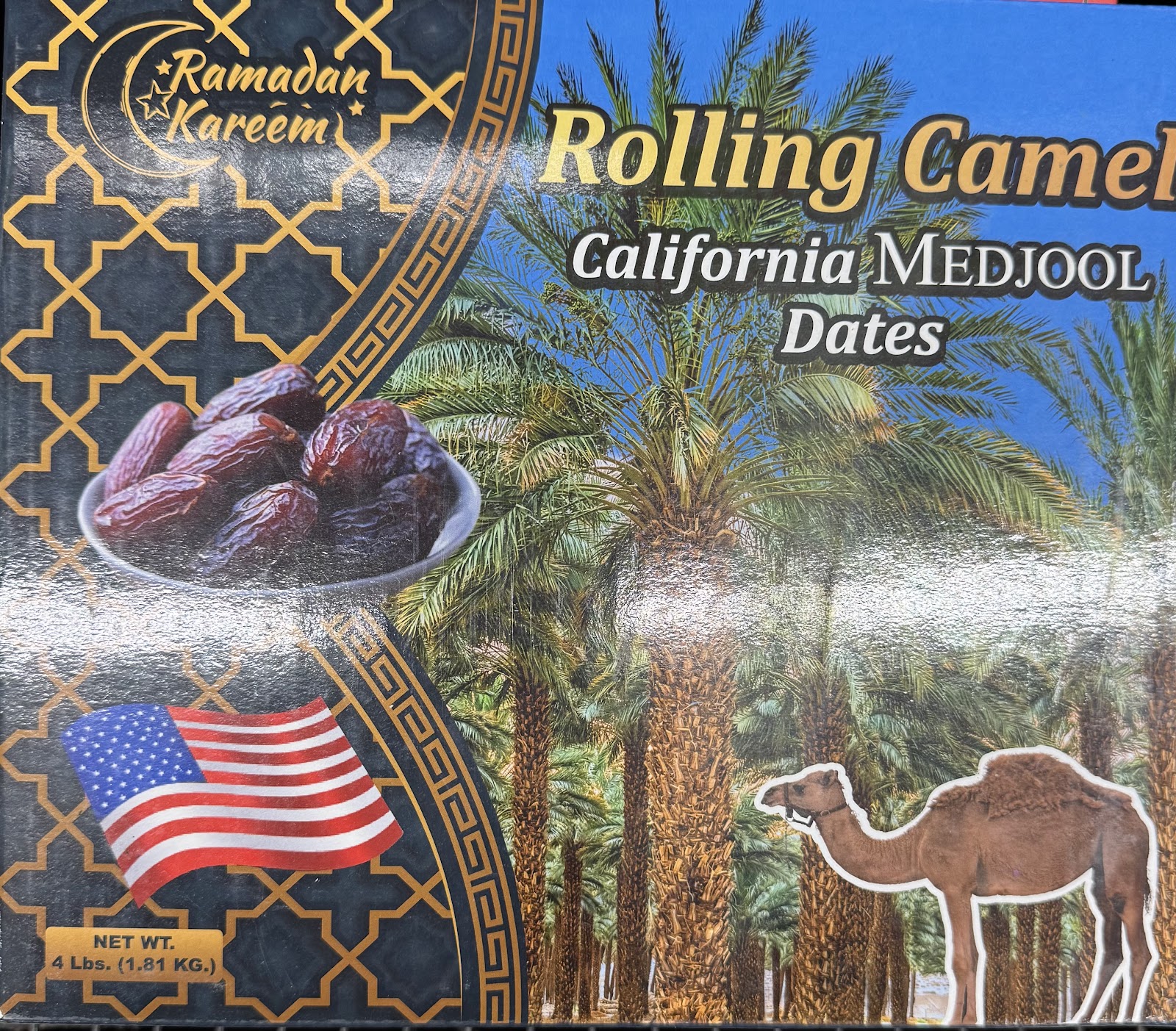 Rolling Camel Medjool Dates 4LBs