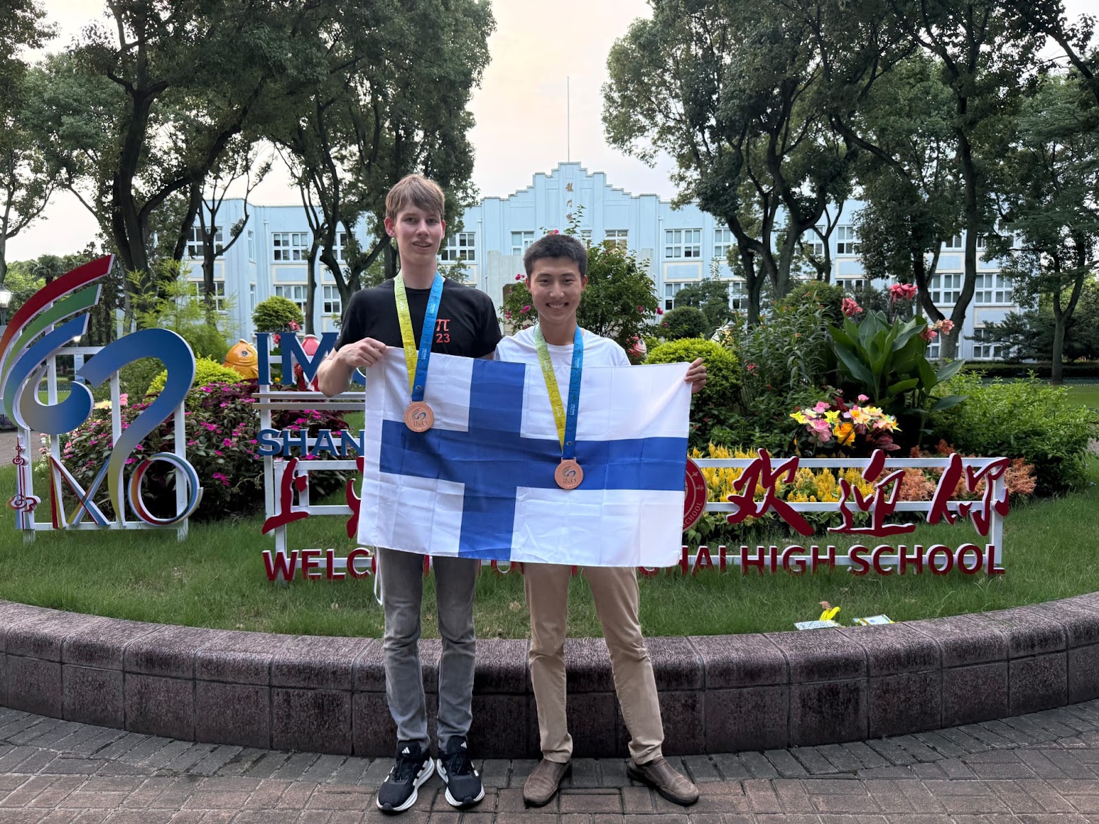 Pronssimitalistit Mikko Ylinen ja Zhongyi Li