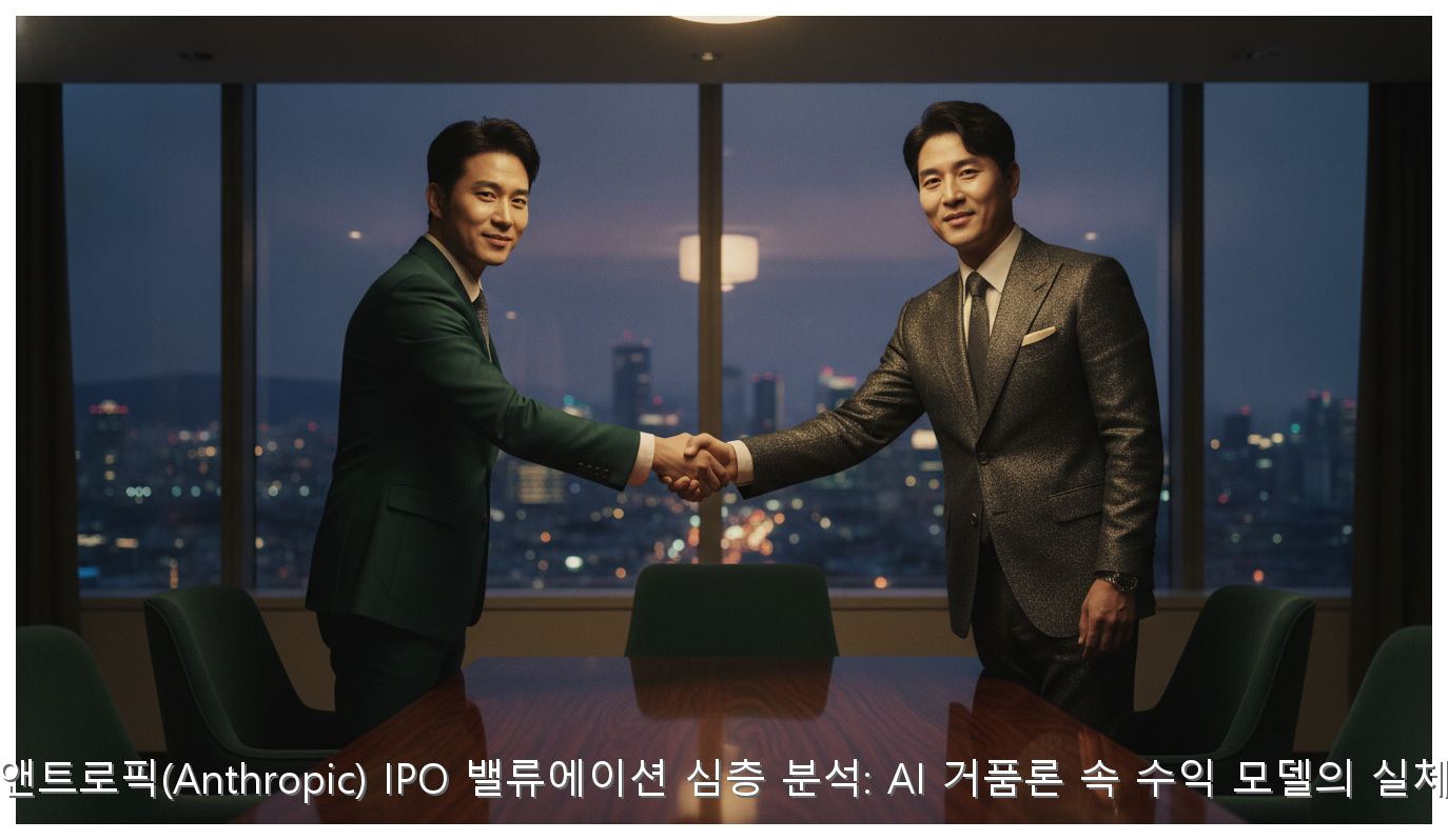 앤트로픽(Anthropic) IPO 밸류에이션 심층 분석: AI 거품론 속 수익 모델의 실체 핵심 안내 및 분석 인포그래픽 (4)