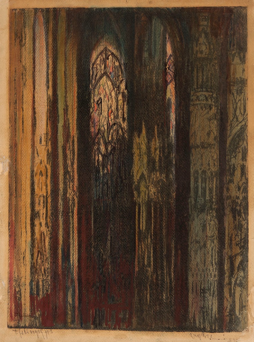 Stained glass Church interior 1913