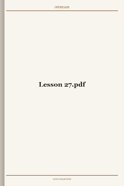 Lesson 27