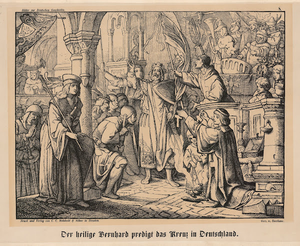 Der Heilige Bernhard Predigt Das Kreuz In Deutschland 19th Century