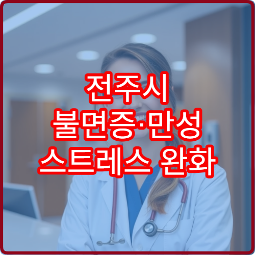 전주시 불면증·만성 스트레스 완화 한방 통합치료 가능한 한의원