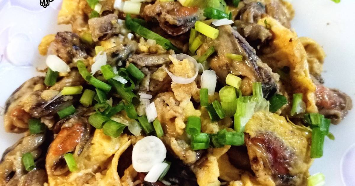 Sò Vẹm Chiên Trứng/ Blue Mussels fried w Egss