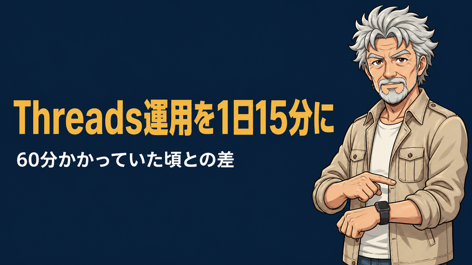 Threads運用を1日15分にする回し方のアイキャッチ