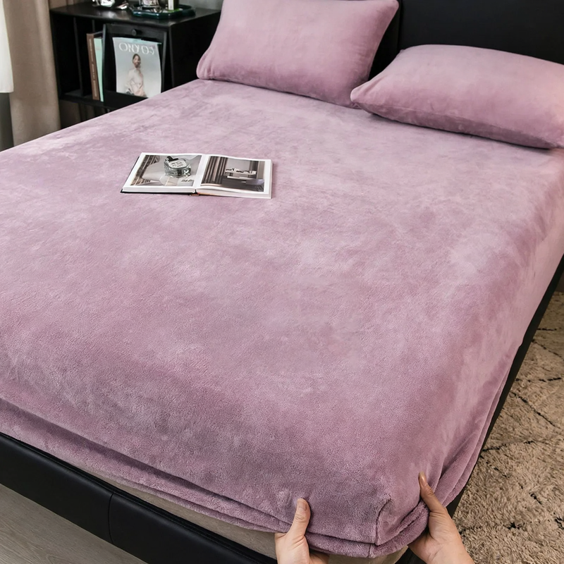 Fleece fitted sheet, milk fiber, padded