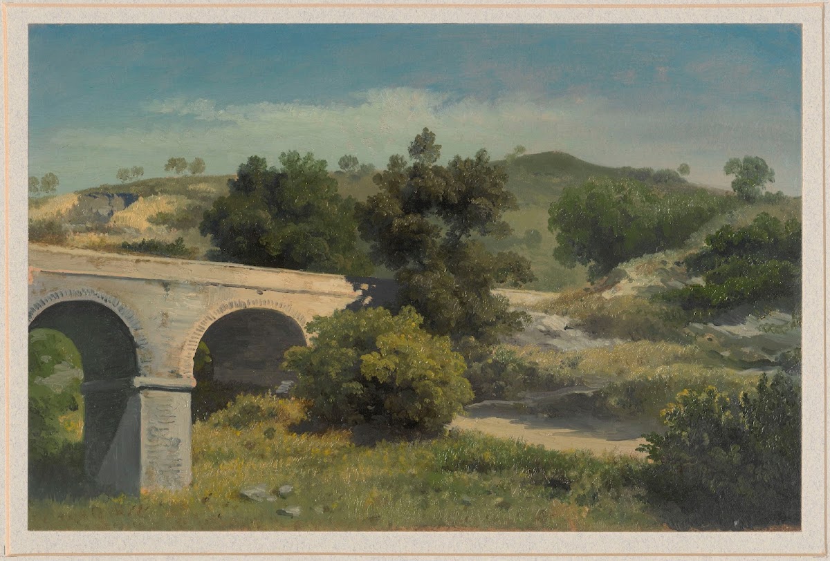 Landscape with a stone bridge 1854   1857