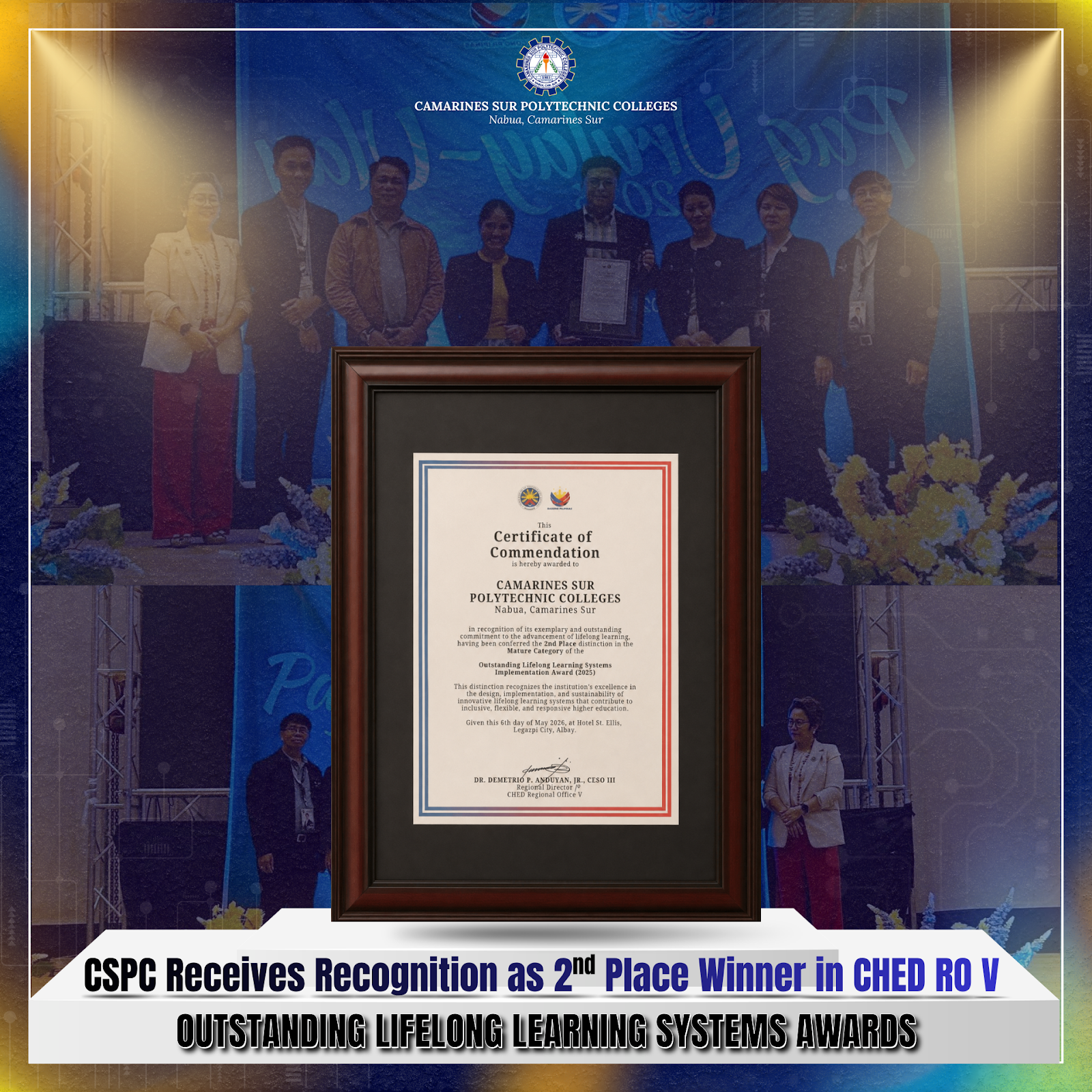 𝗖𝗦𝗣𝗖 𝗥𝗲𝗰𝗲𝗶𝘃𝗲𝘀 𝗥𝗲𝗰𝗼𝗴𝗻𝗶𝘁𝗶𝗼𝗻 𝗮𝘀 𝟮𝗻𝗱 𝗣𝗹𝗮𝗰𝗲 𝗪𝗶𝗻𝗻𝗲𝗿 𝗶𝗻 𝗖𝗛𝗘𝗗 𝗥𝗢 𝗩 𝗢𝘂𝘁𝘀𝘁𝗮𝗻𝗱𝗶𝗻𝗴 𝗟𝗶𝗳𝗲𝗹𝗼𝗻𝗴 𝗟𝗲𝗮𝗿𝗻𝗶𝗻𝗴 𝗦𝘆𝘀𝘁𝗲𝗺𝘀 𝗔𝘄𝗮𝗿𝗱