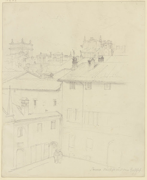 Blick auf die Dächer von Parma 1869