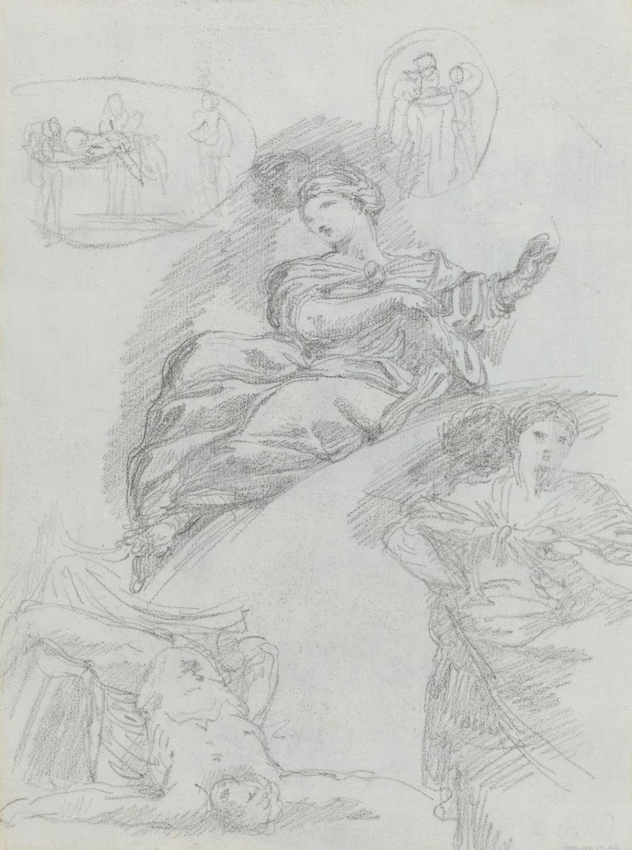 Studies of Figures verso