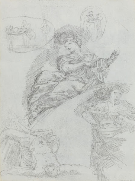 Studies of Figures verso