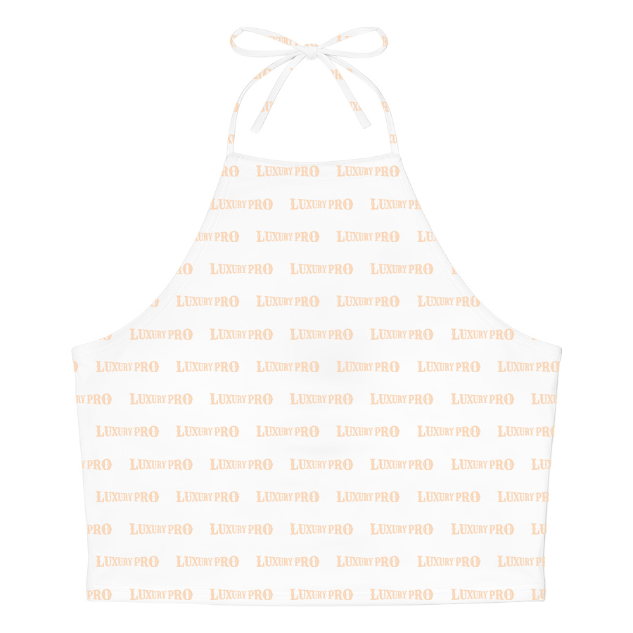 Women's Backless Halter Cropped Top