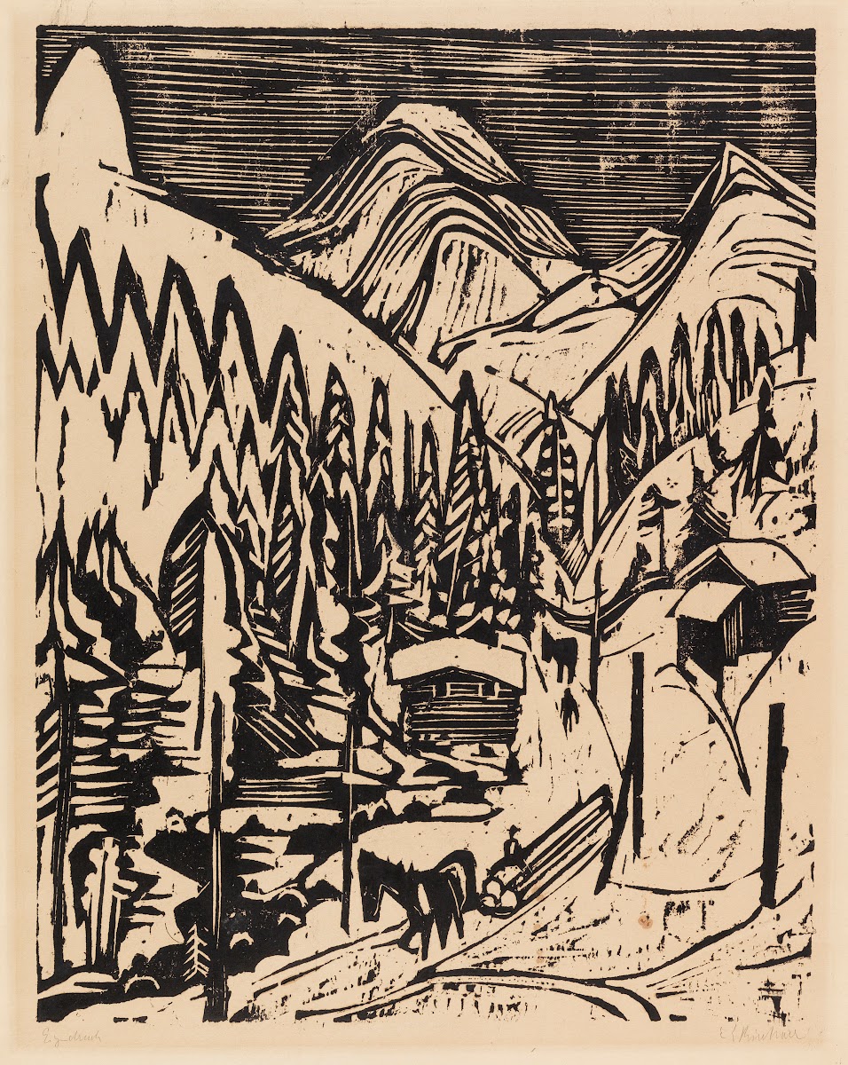 Sertigstraße im Winter 1924