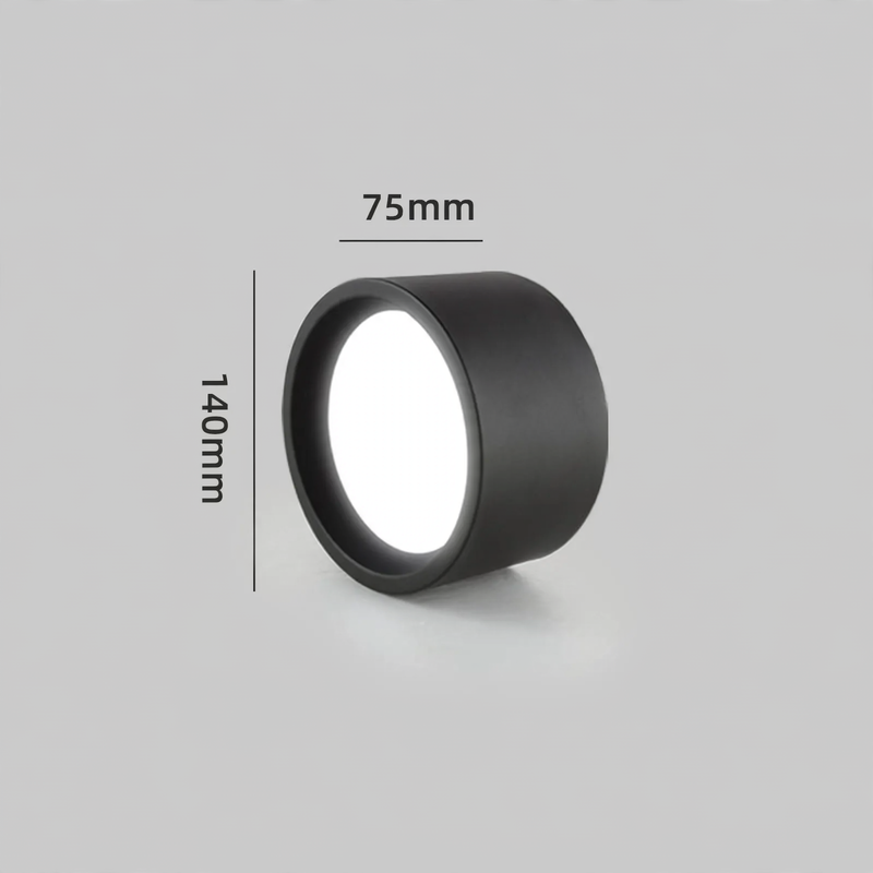 Surface-mounted ceiling light, LED, round