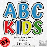 ATMA embroidery font, primary stitch sample