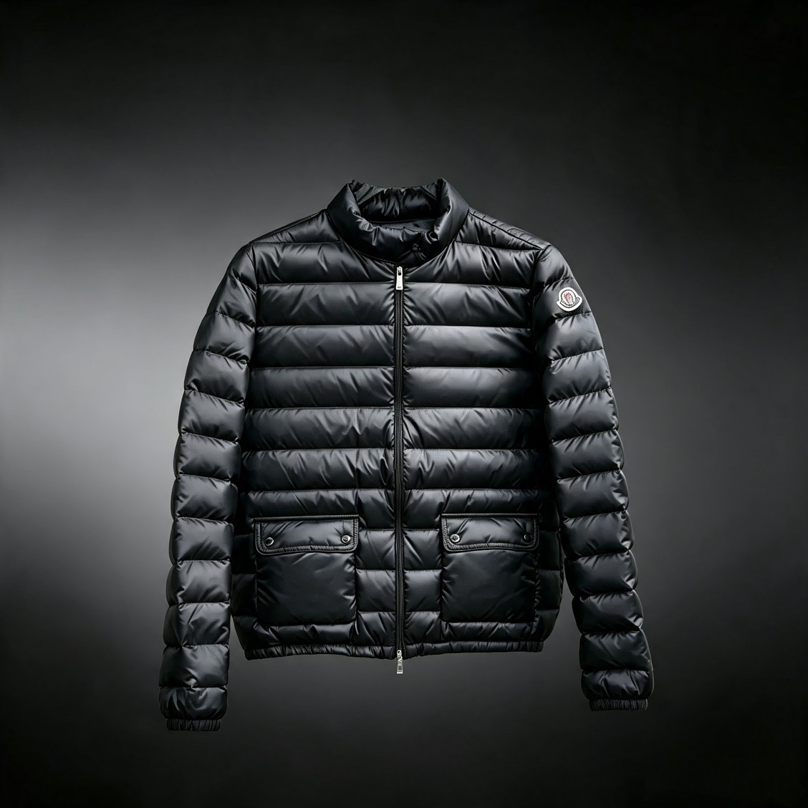 Light Women's Down Jacket, Stand Collar, White Goose Down