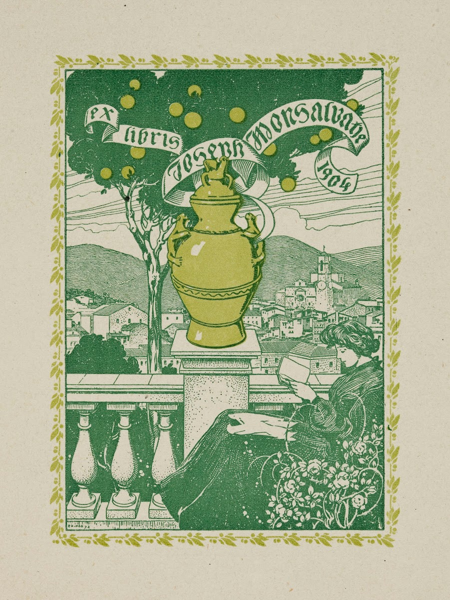 Bookplate of Joseph Monsalvatje 1904