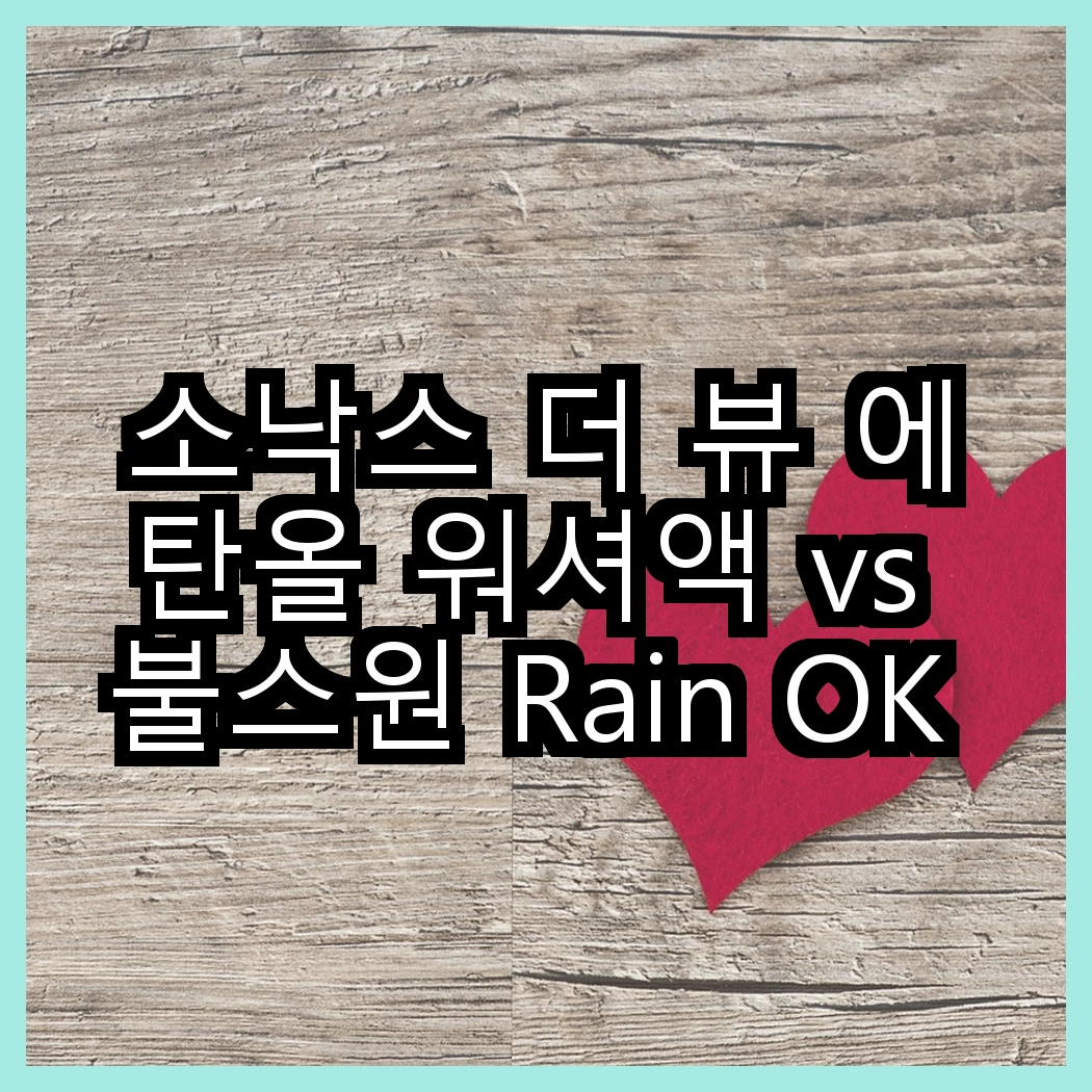 소낙스 더 뷰 에탄올 워셔액 vs 불스원 Rain OK 3in1 발수코팅 워셔액, 어떤 선택이 더 효과적일까? 썸네일