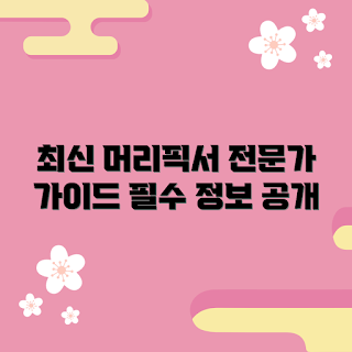 머리픽서 정보, 헤어스타일 팁, 뷰티 초보, 머리픽서 추천, 전문가 가이드