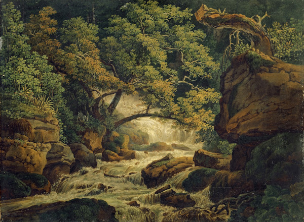 Waterfall Chesant Waterfall of the Birs 1805