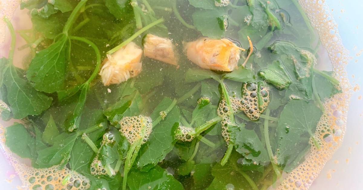 Canh rau má nấu tôm