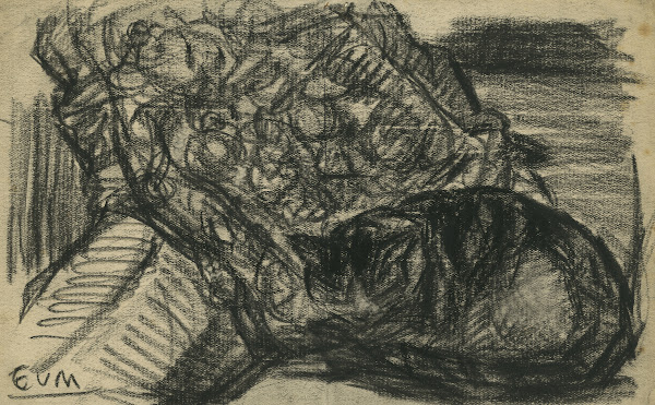 Links een bloemenruiker en daarnaast ligt een kat