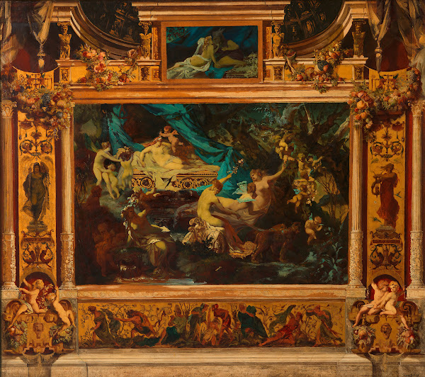 Entwurf zum Vorhang des Stadttheaters Sommernachtstraum 1872