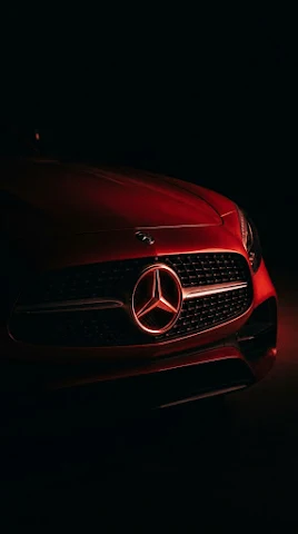 Luxury Car Grill Dark Close-up